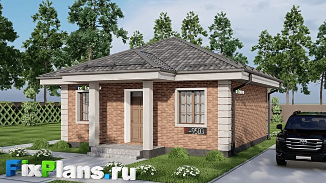 Одноэтажный дом F-9503