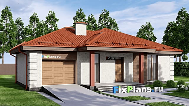 Одноэтажный дом F-13877