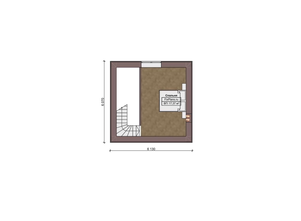 План мансардного этажа — проект F-15371
