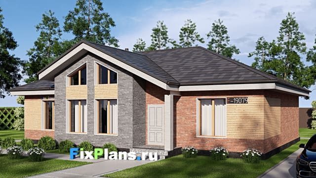 Одноэтажный дом F-19079